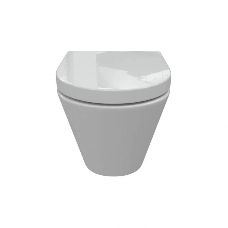 Serenity Rimless Wall Hung WC Pan with Soft Close Seat – White