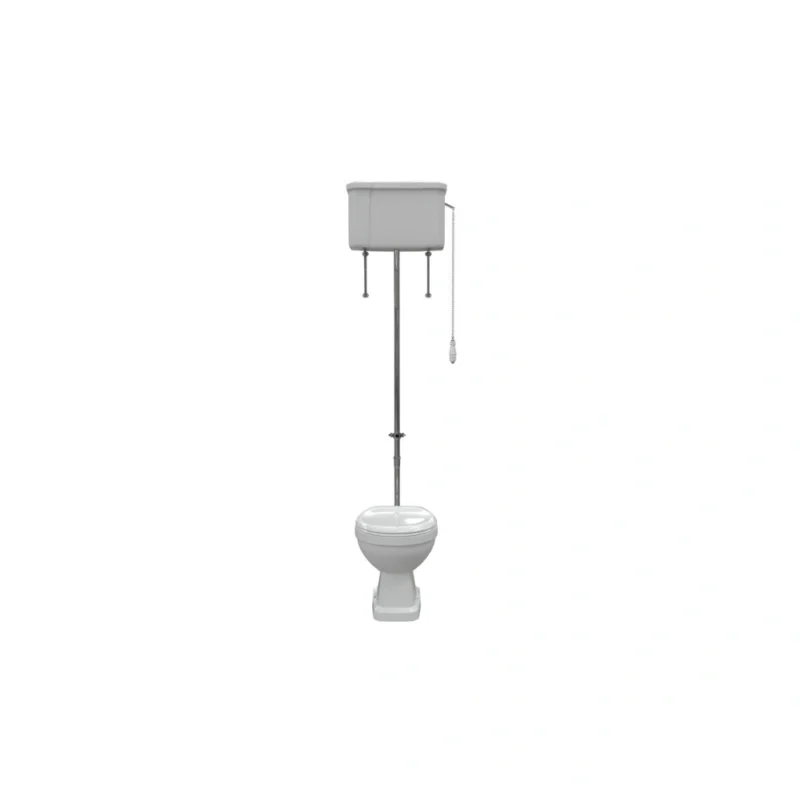 Copy of Full Basin (2) Ashbury High Level WC & Soft Close Seat with Chrome Finishes – Traditional High‑Level Toilet Set