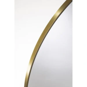 Abode Mayar 600mm Round Mirror – Matt Black / Brushed Brass