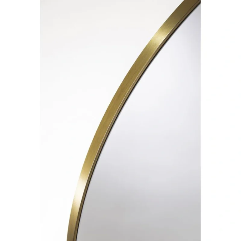 Abode Mayar 600mm Round Mirror – Matt Black / Brushed Brass