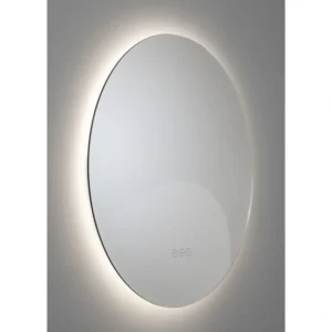Abode Aruna 600mm Frameless Round LED Mirror with Demister