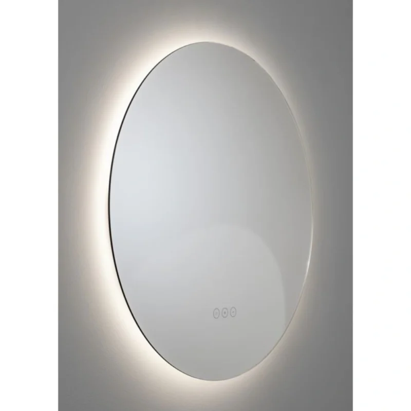 Abode Aruna 600mm Frameless Round LED Mirror with Demister