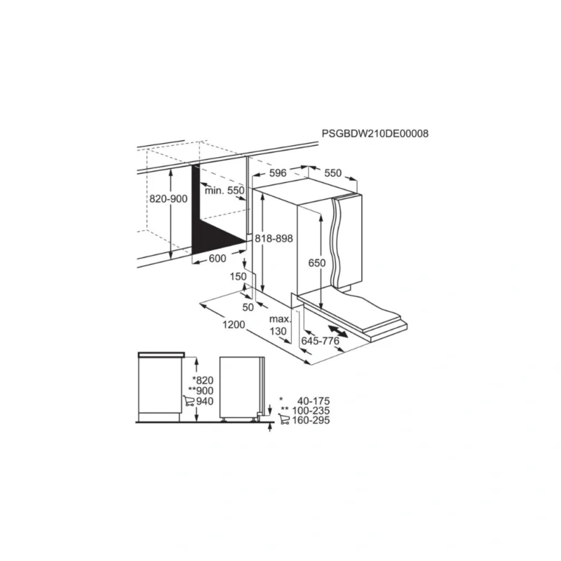 AEG Fully Integrated Dishwasher – 13 Place Settings, AirDry Technology