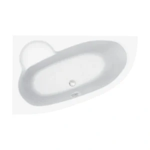 Henton Left Hand Offset Corner Bath 1500 x 950 x 600mm 0TH Gloss White with Legs