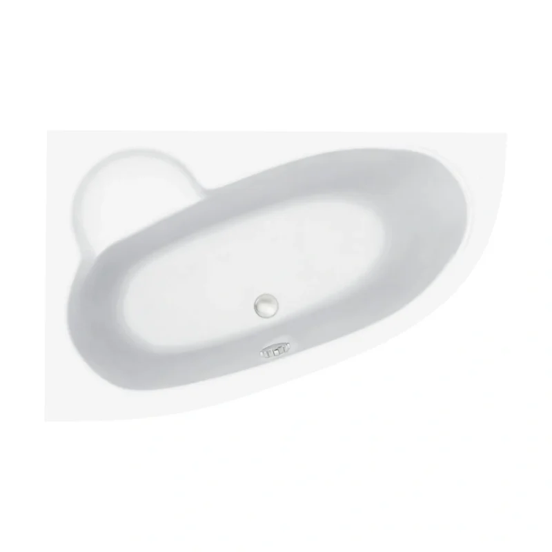 Henton Left Hand Offset Corner Bath 1500 x 950 x 600mm 0TH Gloss White with Legs