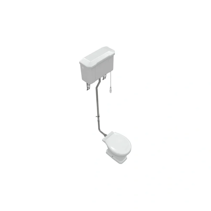 Copy of Full Basin (3) Ashbury High Level WC & Soft Close Seat with Chrome Finishes – Traditional High‑Level Toilet Set