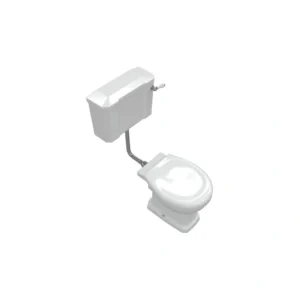 Ashbury Low Level WC & Soft Close Seat with Chrome Finishes – Traditional Low‑Level Toilet Set