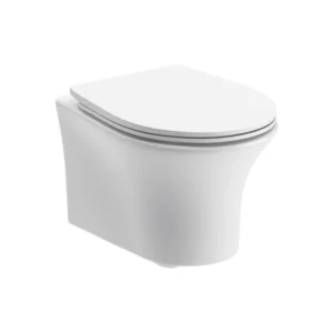 Avalon Rimless Wall Hung WC & Soft Close Seat – Modern White