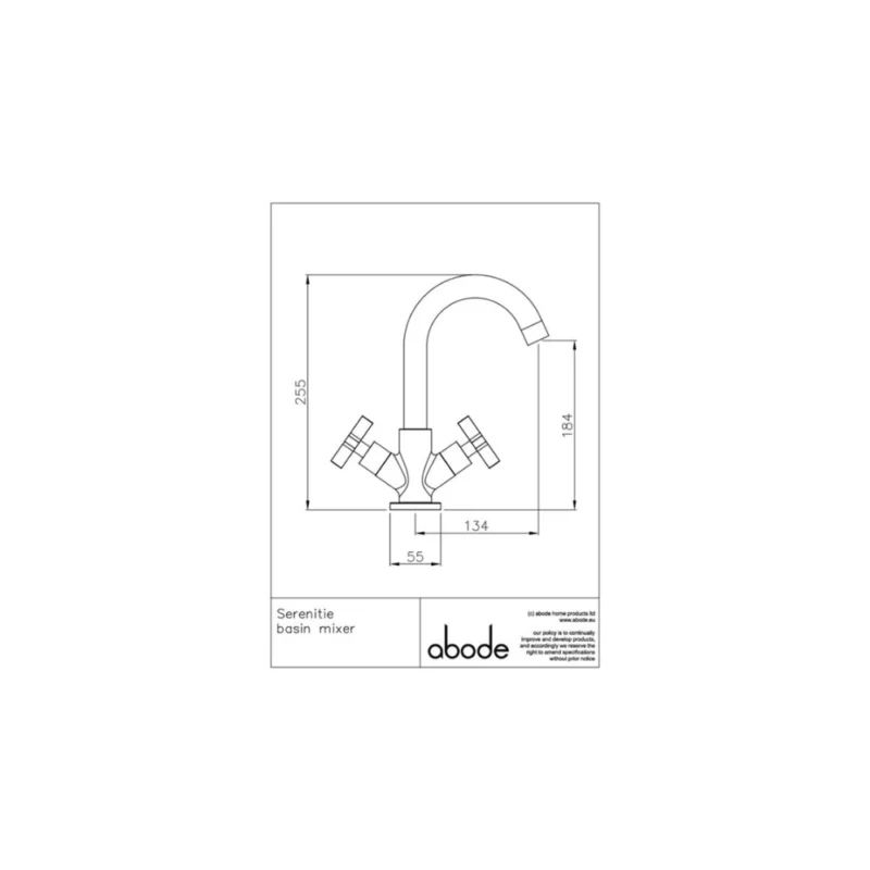 Abode Serenitie Basin Mixer Tap – Polished Chrome