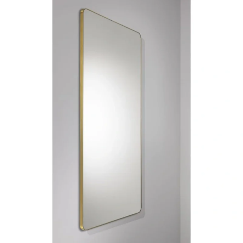 Abode Mayar 450 x 900mm Tablet Mirror – Matt Black / Brushed Brass