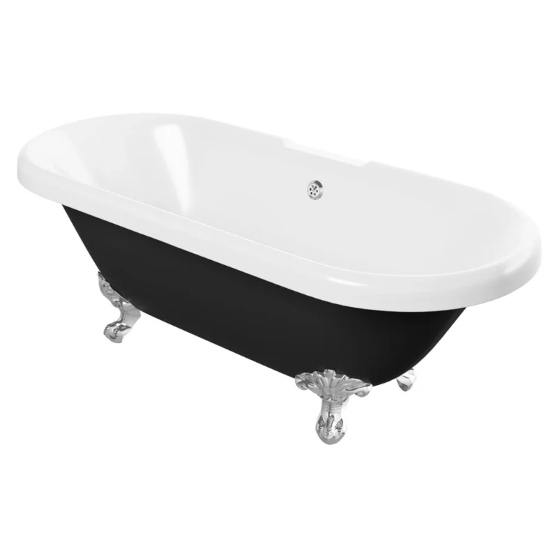 Rose Freestanding Clawfoot Bath – 1690 x 740 x 620mm – 2 Tap Hole