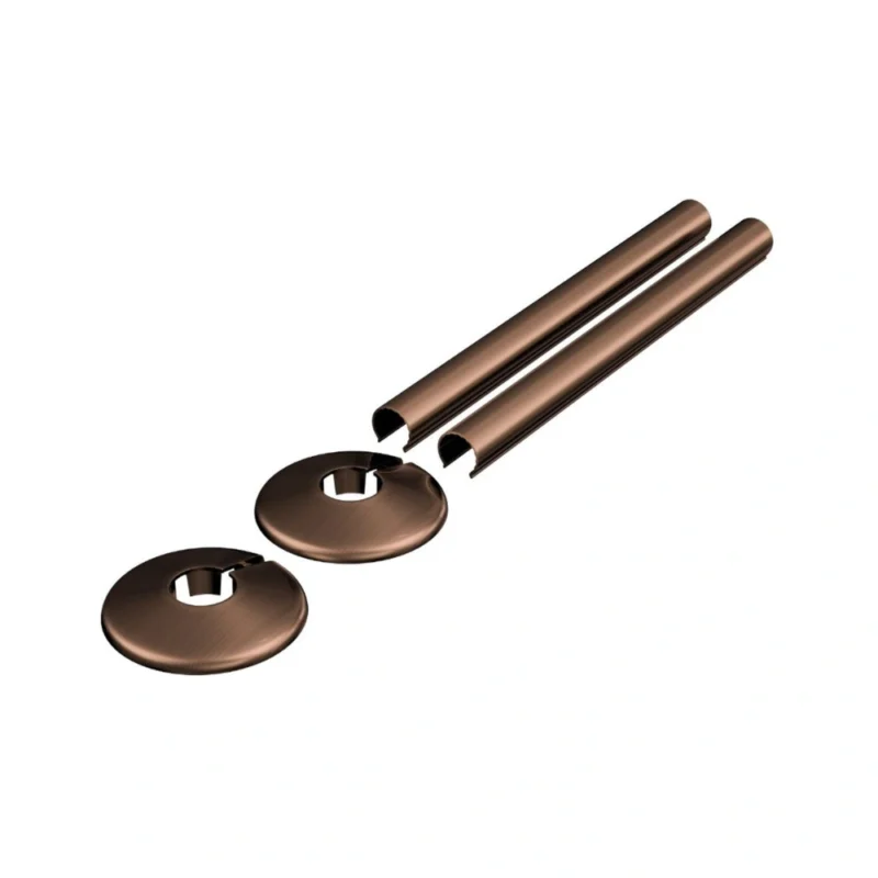 180 x 18mm Split Radiator Pipe Sleeves & Wall Rosettes