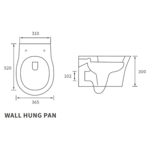Avalon Rimless Wall Hung WC & Soft Close Seat – Modern White