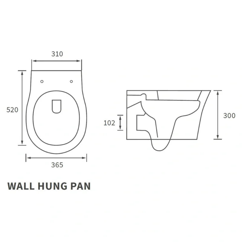 Avalon Rimless Wall Hung WC & Soft Close Seat – Modern White
