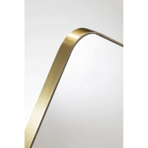 Abode Mayar 450 x 900mm Tablet Mirror – Matt Black / Brushed Brass