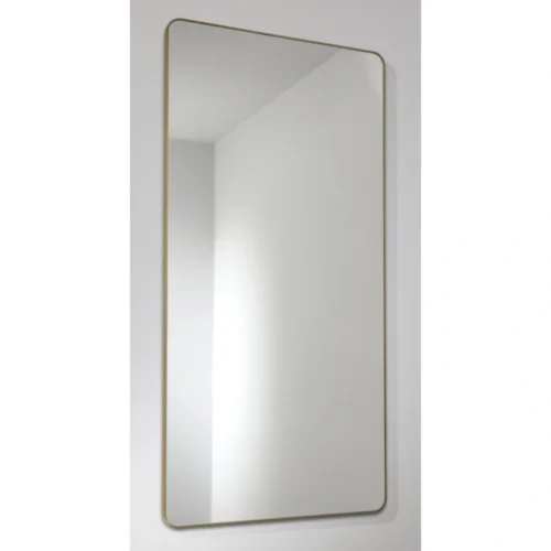 Abode Mayar 450 x 900mm Tablet Mirror – Matt Black / Brushed Brass