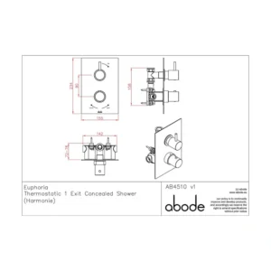 Abode Harmonie Concealed Shower (1 Exit) - Chrome
