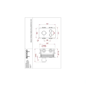 Abode Uno Concealed Push Button Shower (2 Exit)