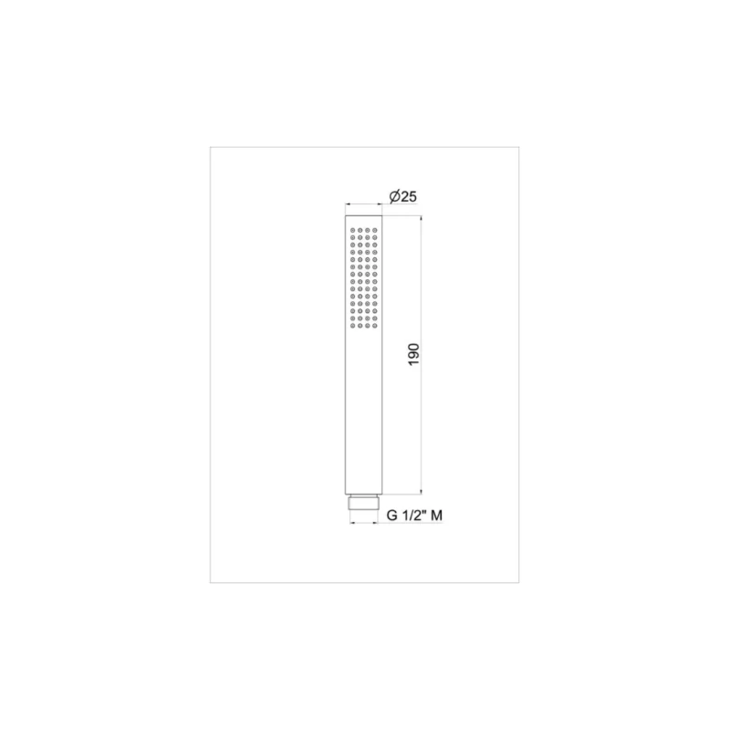 Vema Cylinder Single Jet Handheld Showerhead
