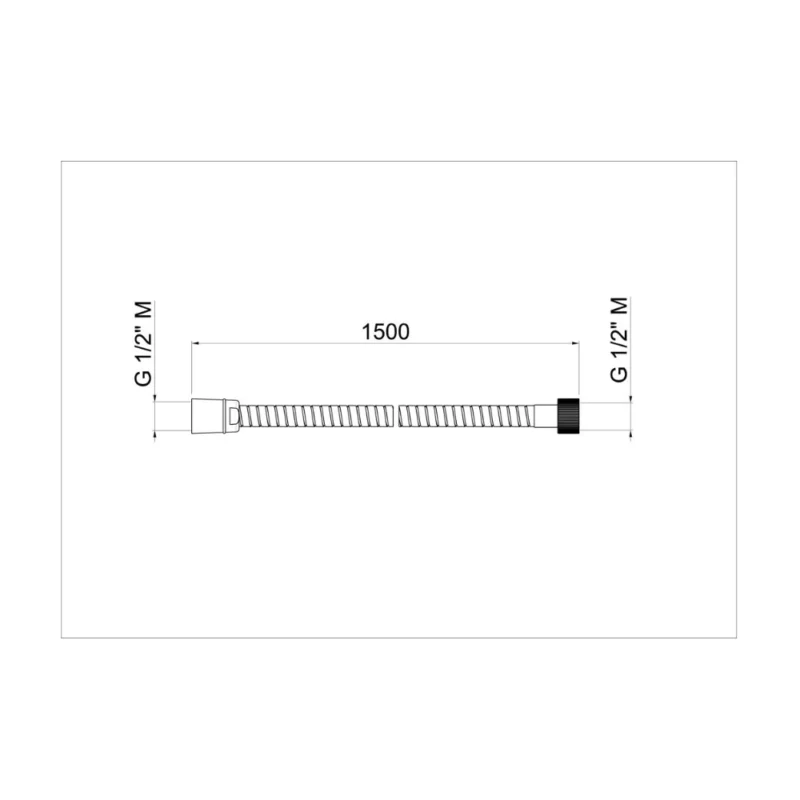 Vema Tiber 1.5m Hose - St/Steel