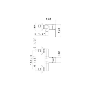 Vema Timea Black Single Outlet Bar Valve – Matt Black