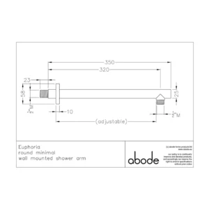 Abode Euphoria Wall Mounted Circular Shower Arm - Chrome