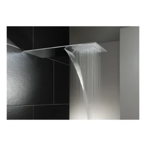 Abode Storm Slimline Wall Mounted Waterfall Showerhead - St/Steel
