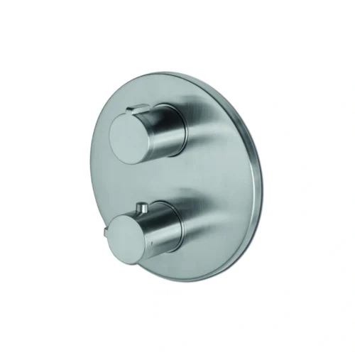 Vema Tiber Two Outlet Thermostatic Mixer - St/Steel