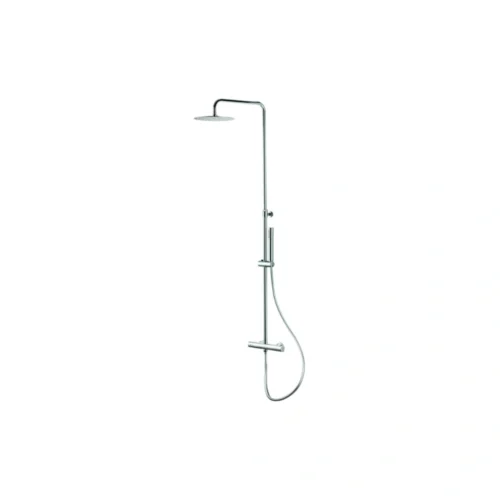 Vema Thermostatic Round Bar Valve Shower Set – Polished Chrome