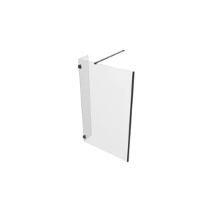 Crystal Optional 300mm Wetroom Hinged Splash Panel - Matt Black