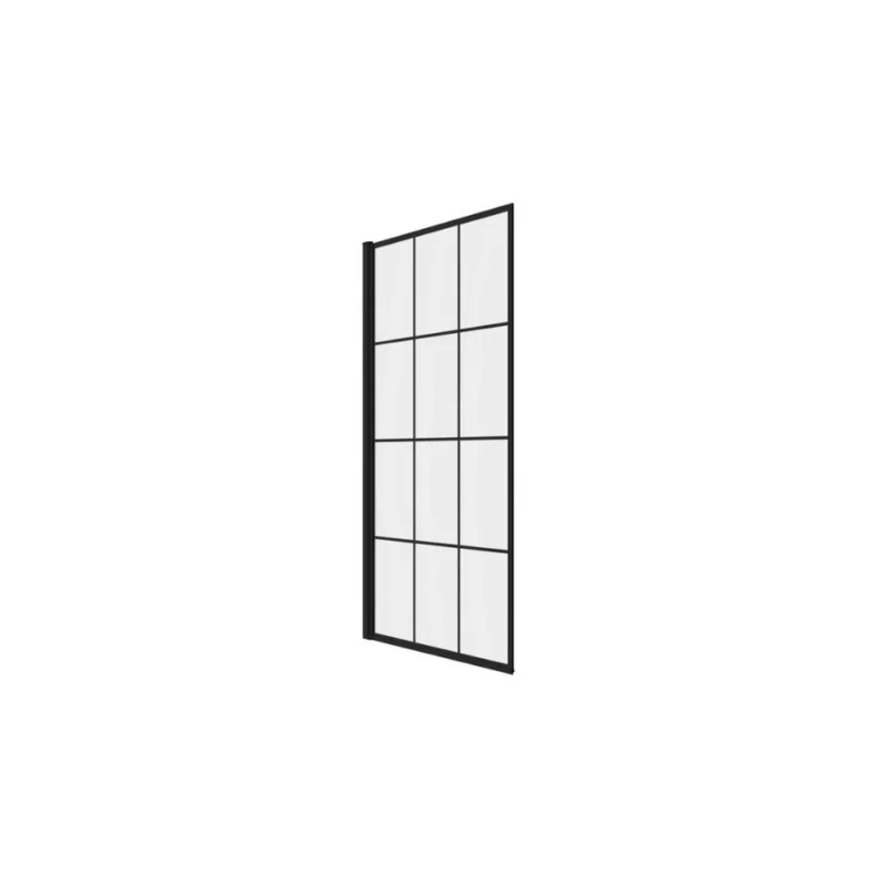 Full Basin (11) 800x1400mm Square Grid Bath Screen (6mm) - Black
