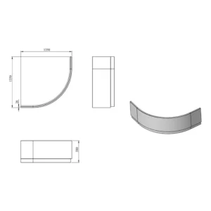 1350mm Standard Corner Bath Panel