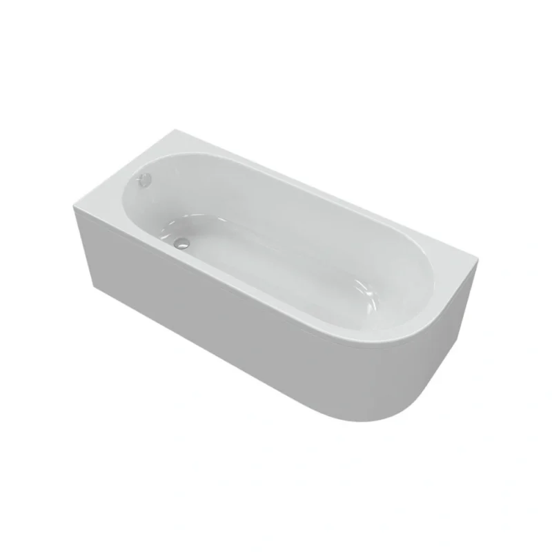 1500mm Offset Corner Bath Panel – White
