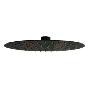 Vema Timea Black 250mm Round Shower Head – Matt Black