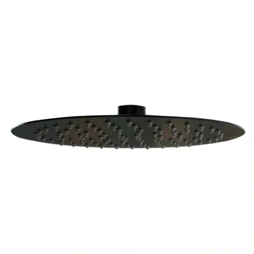 Vema Timea Black 250mm Round Shower Head – Matt Black