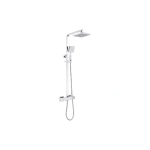Blakely Cool-Touch Thermostatic Mixer Shower w/Riser & Overhead Kit - Chrome