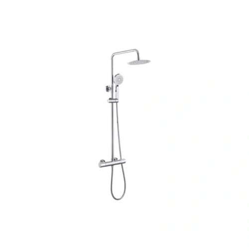 Carter Cool-Touch Thermostatic Mixer Shower w/Riser & Overhead Kit - Chrome