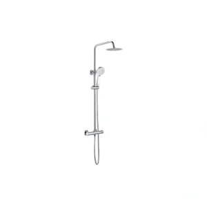 Aurora Round Thermostatic Bar Mixer w/Riser Kit - Chrome