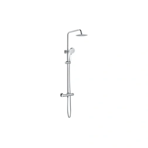 Aurora Round Thermostatic Bar Mixer w/Riser Kit - Chrome