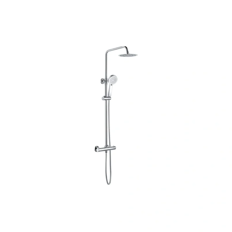 Aurora Round Thermostatic Bar Mixer w/Riser Kit - Chrome