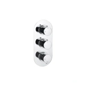 Aurora Thermostatic Three Outlet Triple Shower Valve - Chrome