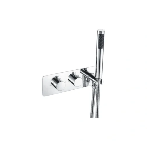 Ellis Thermostatic Two Outlet Shower Valve w/Handset - Chrome