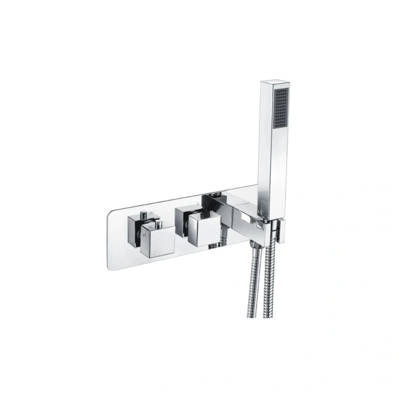 Lucca Thermostatic Two Outlet Shower Valve w/Handset - Chrome