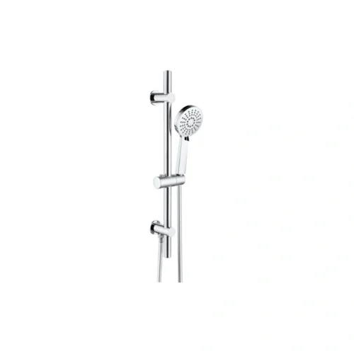 Aurora Round Riser Rail Kit w/Elbow & 3 Mode Handset - Chrome