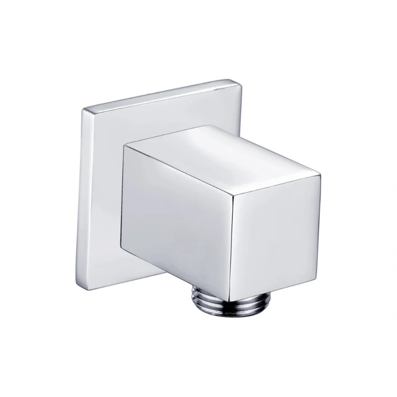 Square Wall Outlet Elbow – Polished Chrome