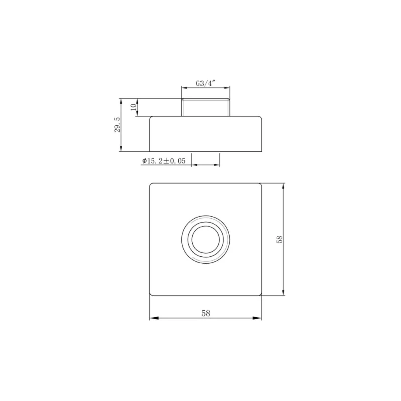 Square Exposed Shower Valve Fast Fitting Kit (Pair) – Chrome
