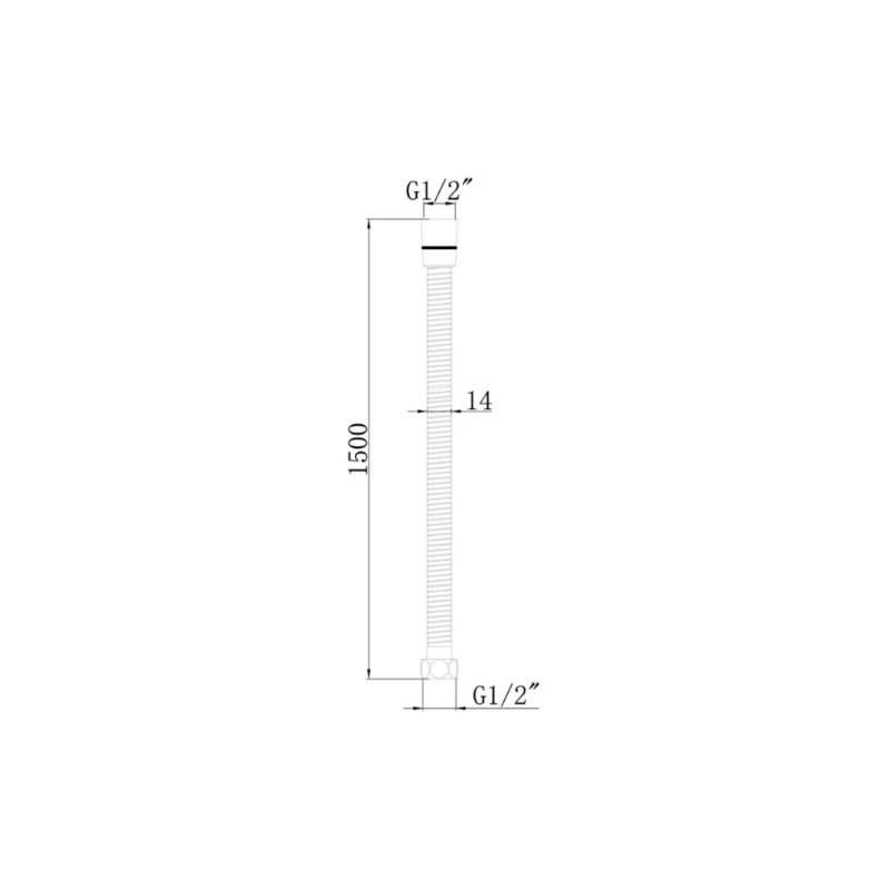 1.5m Stainless Steel Shower Hose – Chrome