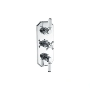 Harrington Traditional Lever Thermostatic Two Outlet Shower Valve - Chrome