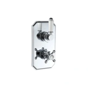 Full Basin (2) Harrington Traditional Lever Thermostatic Single Outlet Shower Valve - Chrome