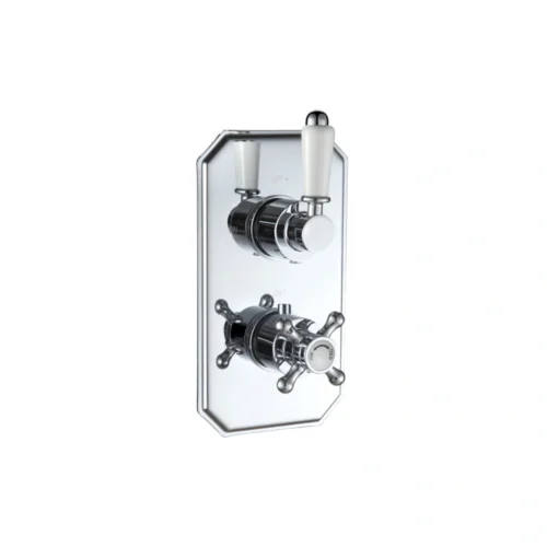 Harrington Traditional Lever Thermostatic Single Outlet Shower Valve - Chrome